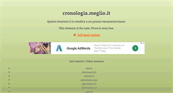 Desktop Screenshot of cronologia.meglio.it